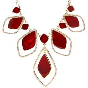 Crown & Ivy™Quatrefoil Red Tear Drop Shape Accents
